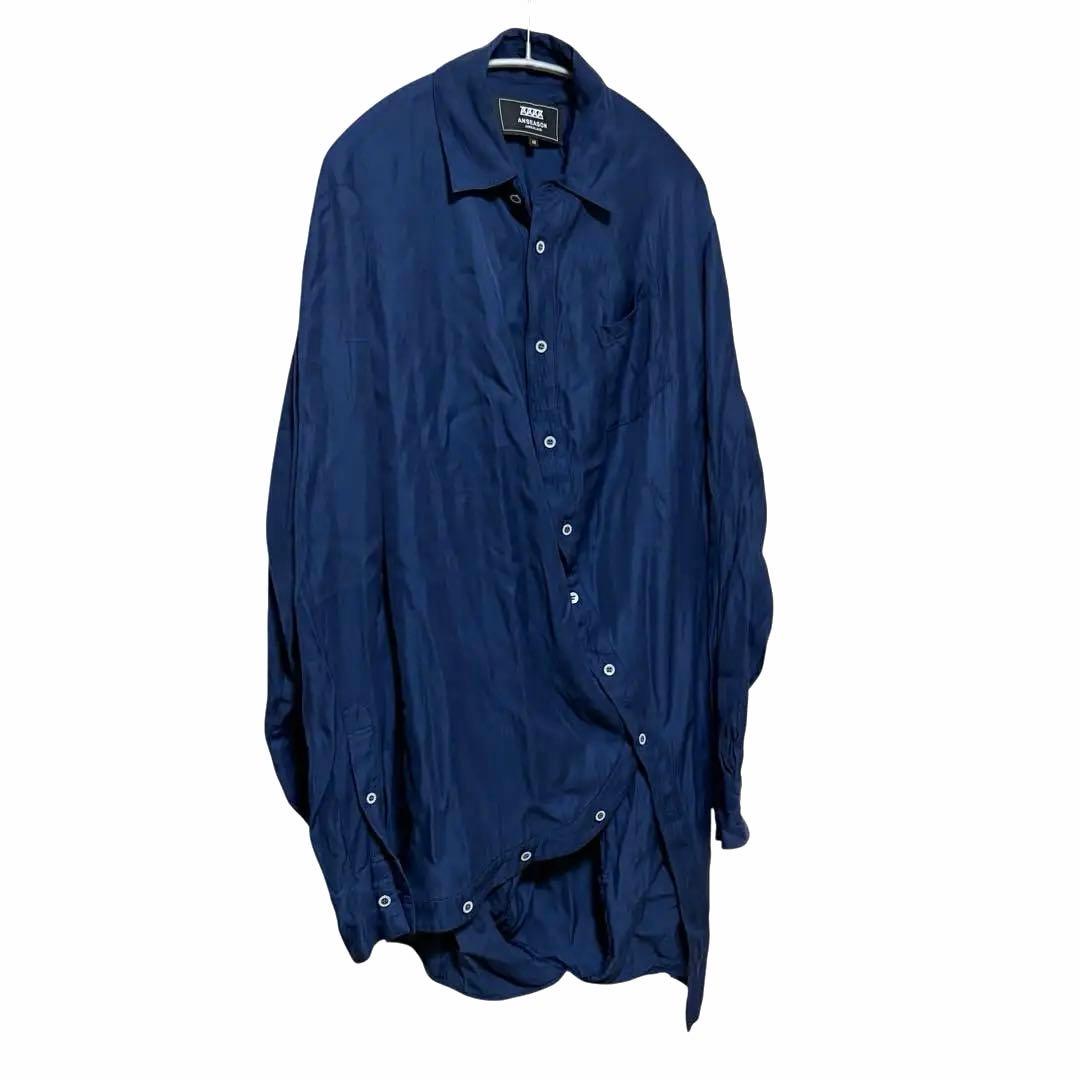 N-732 アンリアレイジ　定番ポールシャツ　48 ネイビー　レーヨン