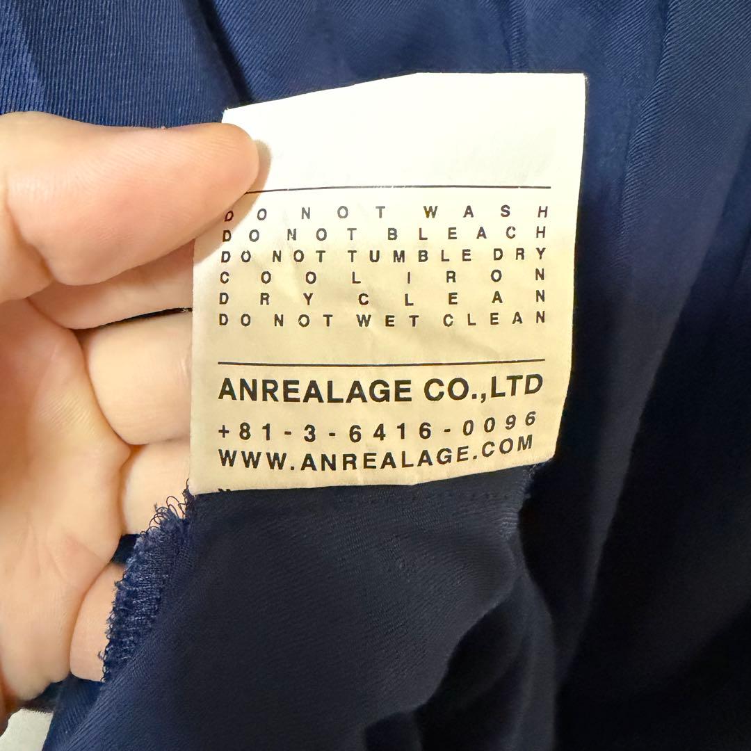 N-732 アンリアレイジ　定番ポールシャツ　48 ネイビー　レーヨン