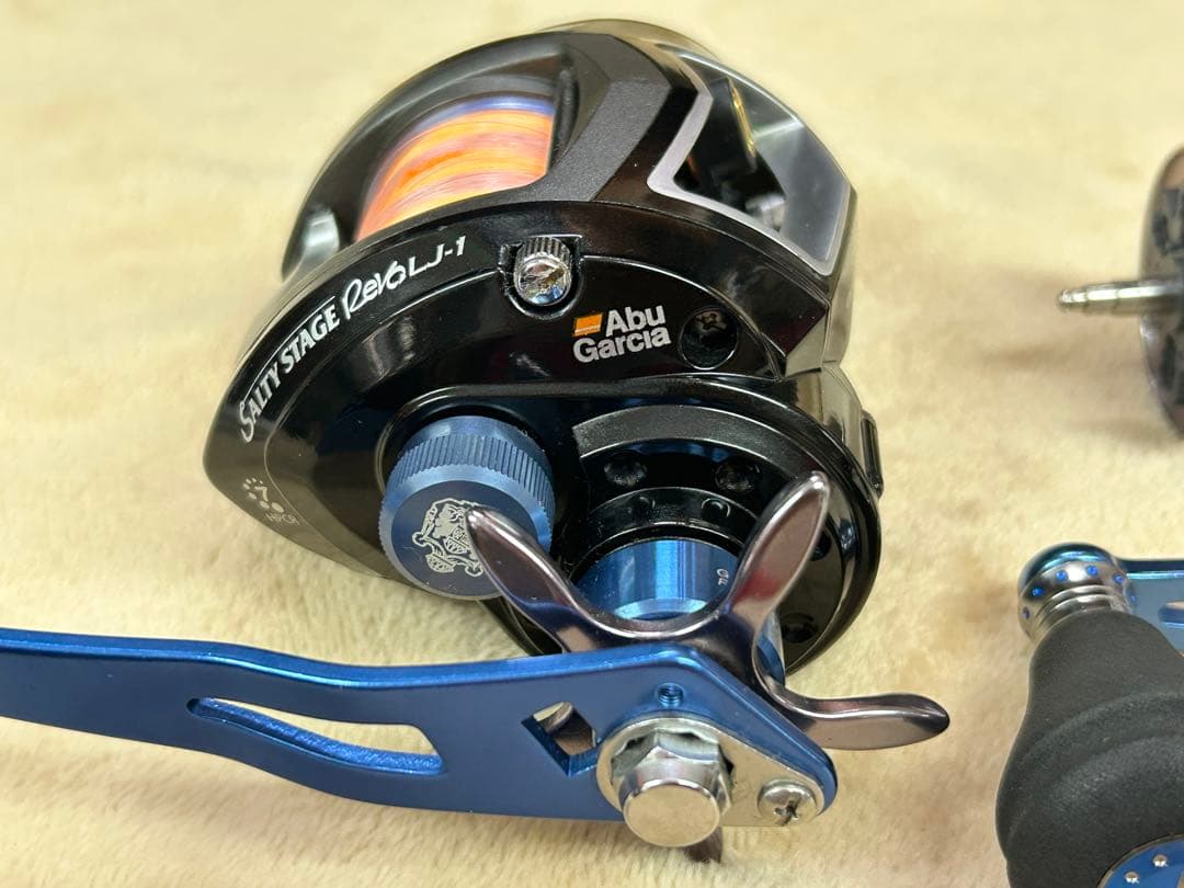 【最終値下】Abuソルティーステージ REVO LJ-1 替ハンドル、スプール付