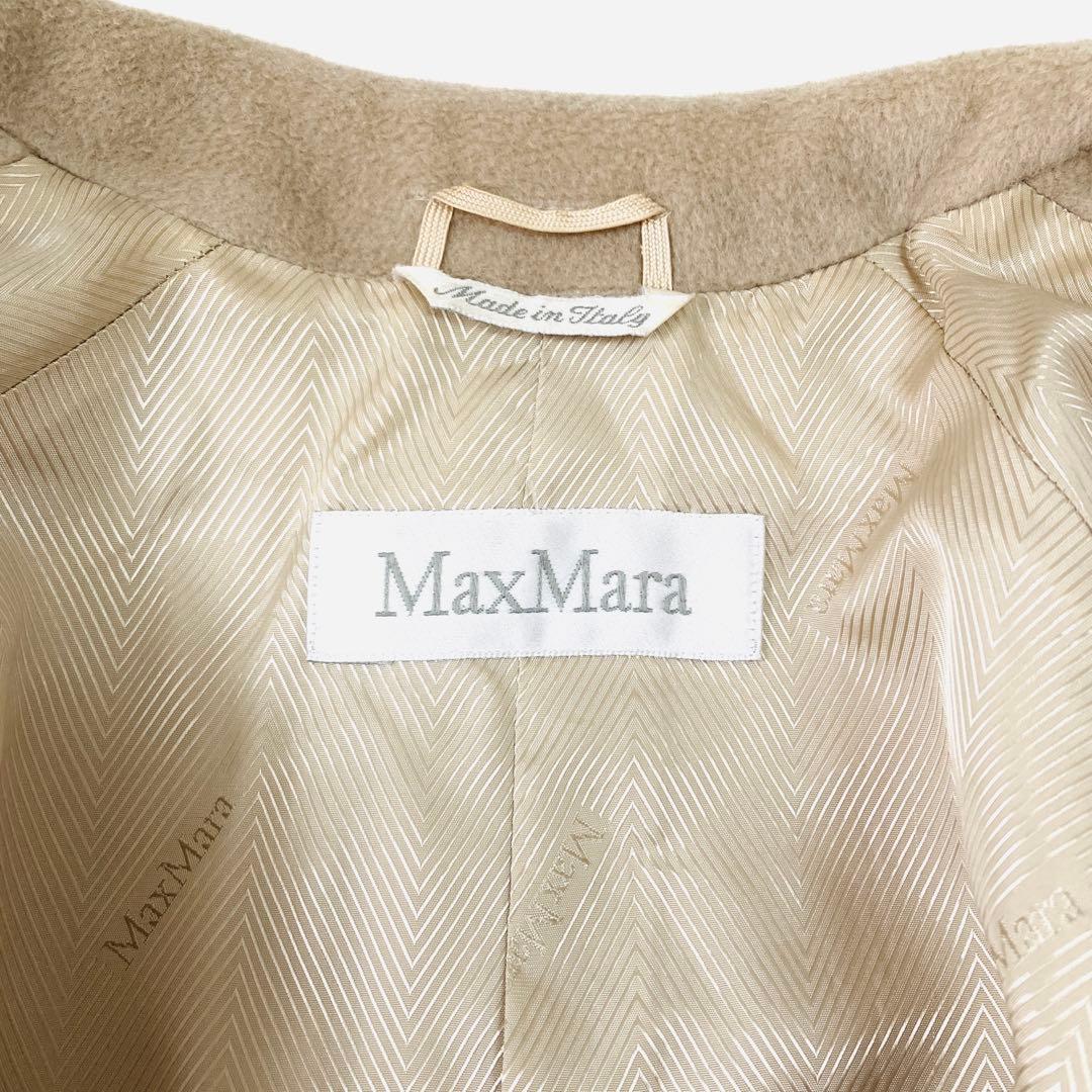 美品✨️マックスマーラ　白タグ　カシミヤ　マニュエラ　ベルテッドコート　40