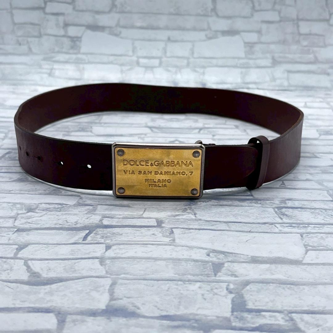 Dolce & Gabbana レザー ベルト D&G ドルガバ 78〜95cm