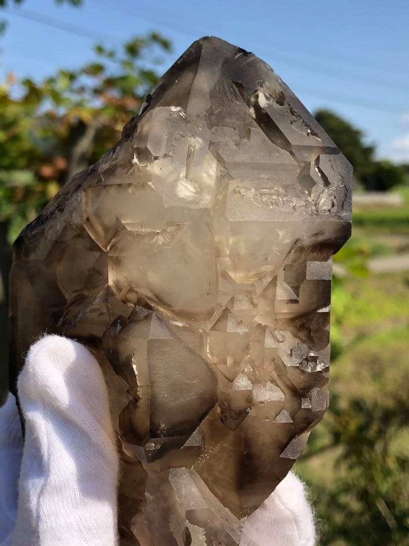 ❤️レア 896g 天使のGIFT 極上 骸骨水晶 スモーキーエレスチャルクォーツ