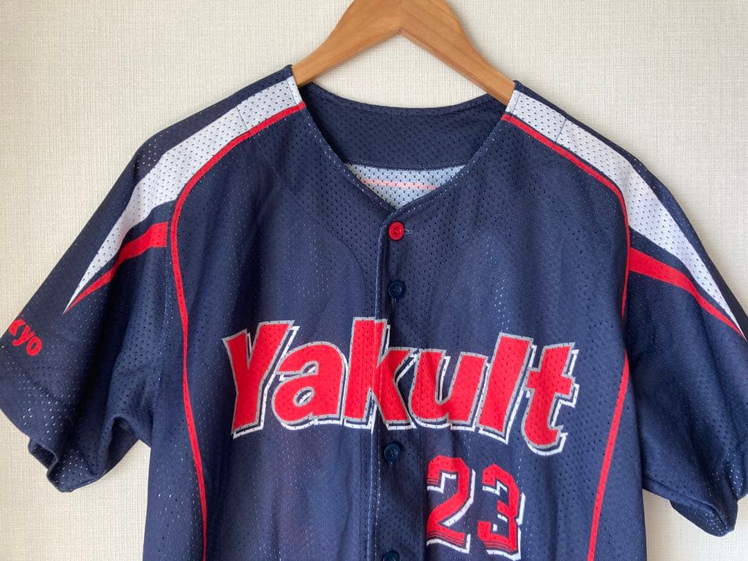 【希少】 山田哲人 ヤクルト ユニフォーム 23 ビジター L 応援グッズ
