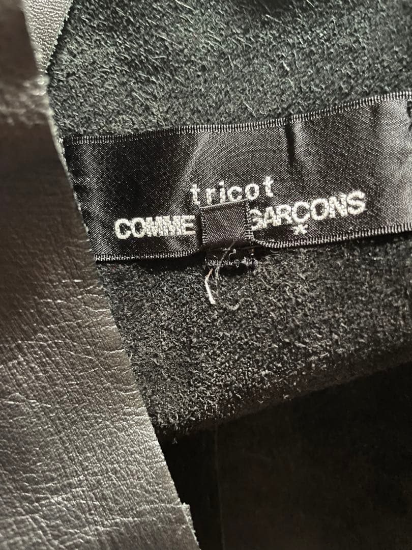 購*！様 トリココムデギャルソン tricot GARCONS レザーラップスカ