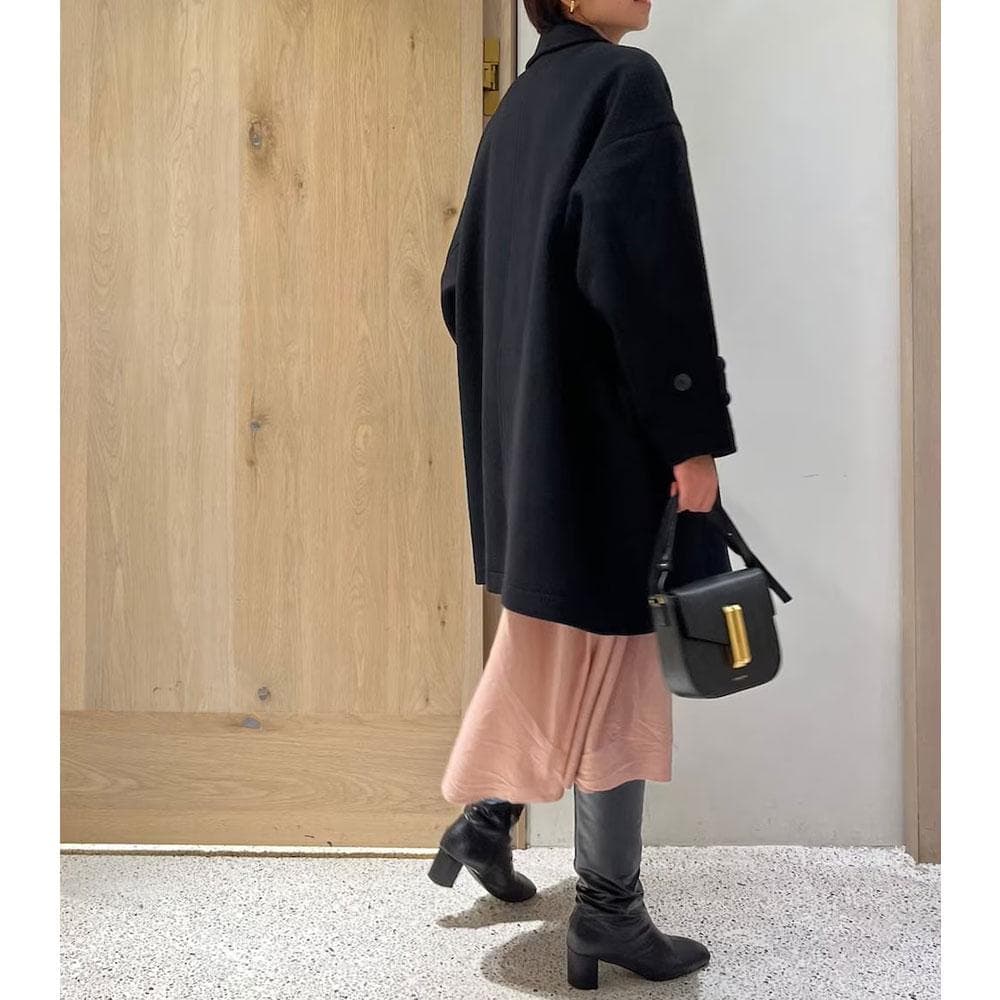 Curensology カレンソロジー ウール二重織 メルトンステンカラーコート