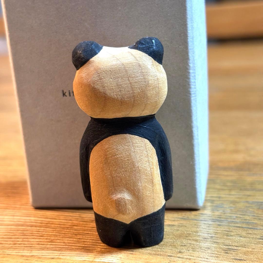 キタカゼパンチ　パンダ 木彫り