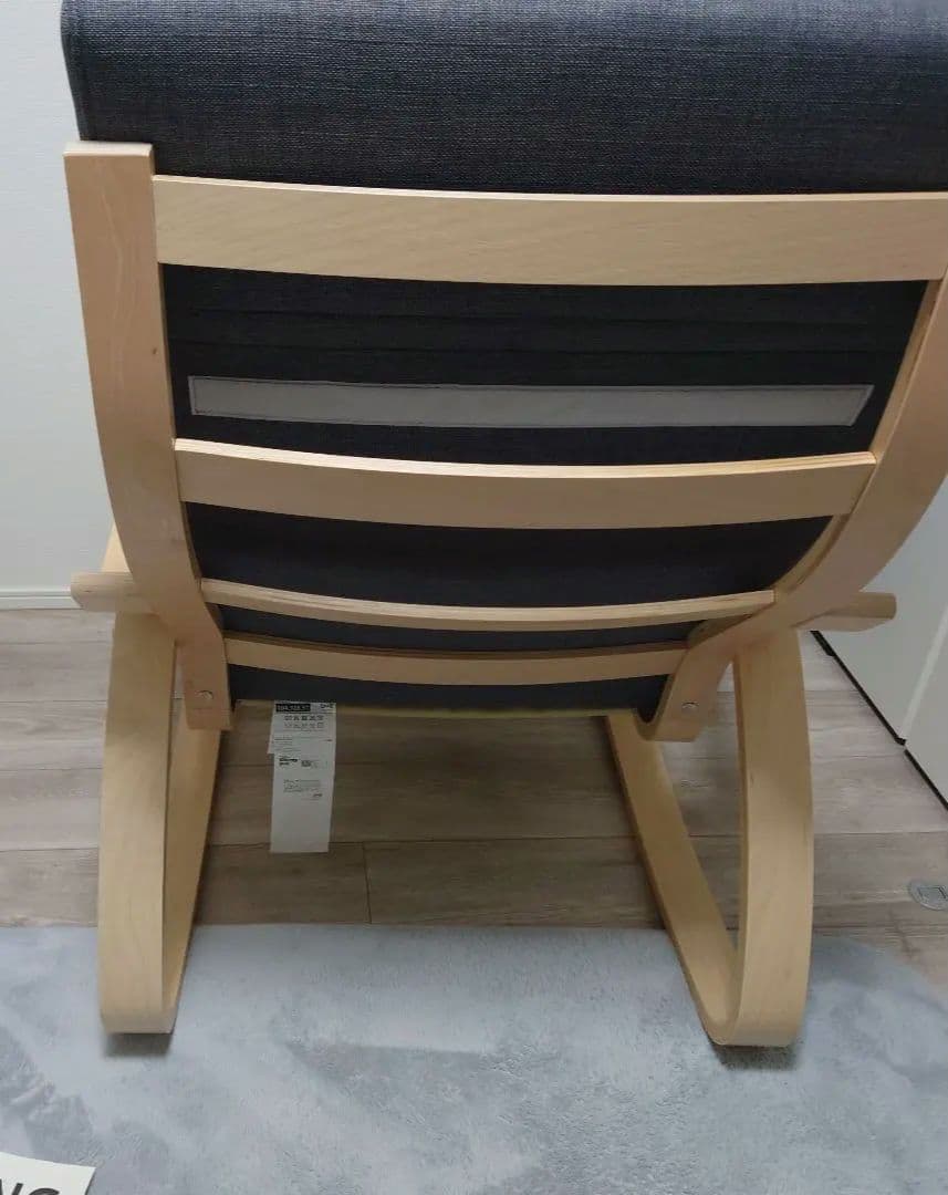 【takachan専用】IKEA ポエング　木製ロッキングチェア グレー