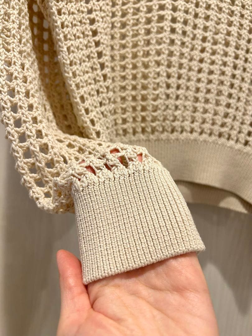【HYKE】CROCHETED SWEATER