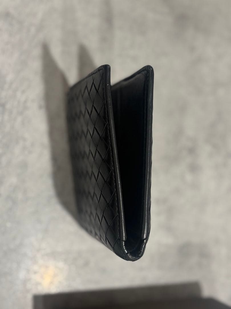Bottega Veneta イントレチャート ブラック 二つ折り財布