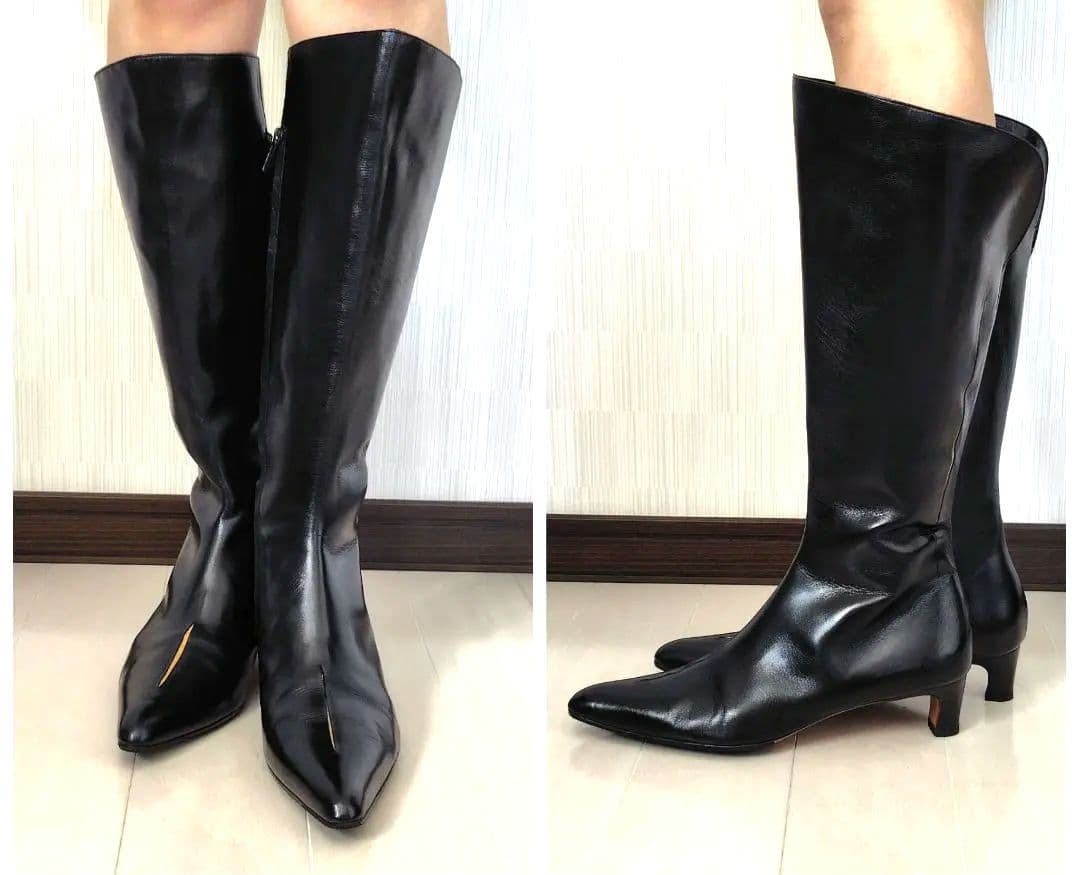 極美品❤Dries Van Noten【ドリス ヴァン ノッテン】ロングブーツ黒