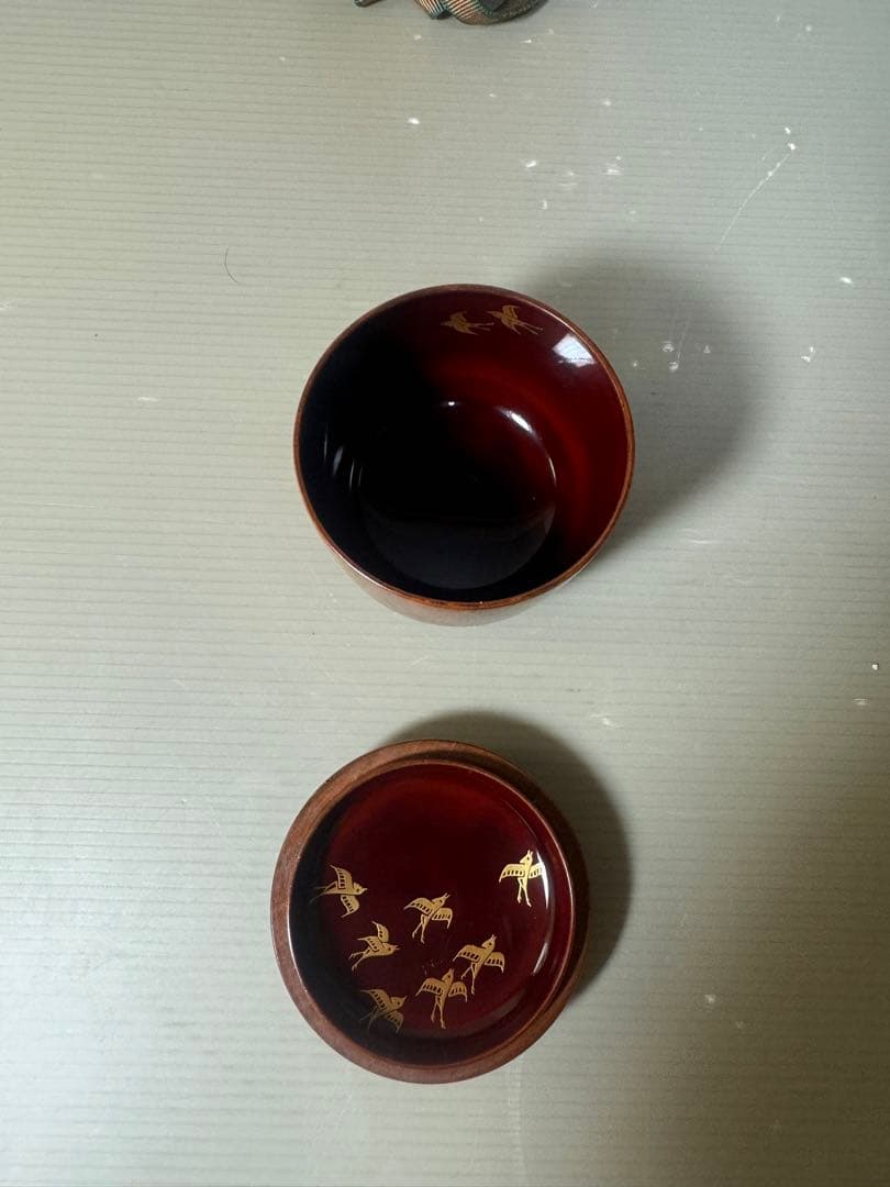 2484 茶道具　司峯作　鳥蒔絵　淡々斎好写　苫屋棗　共箱　未使用