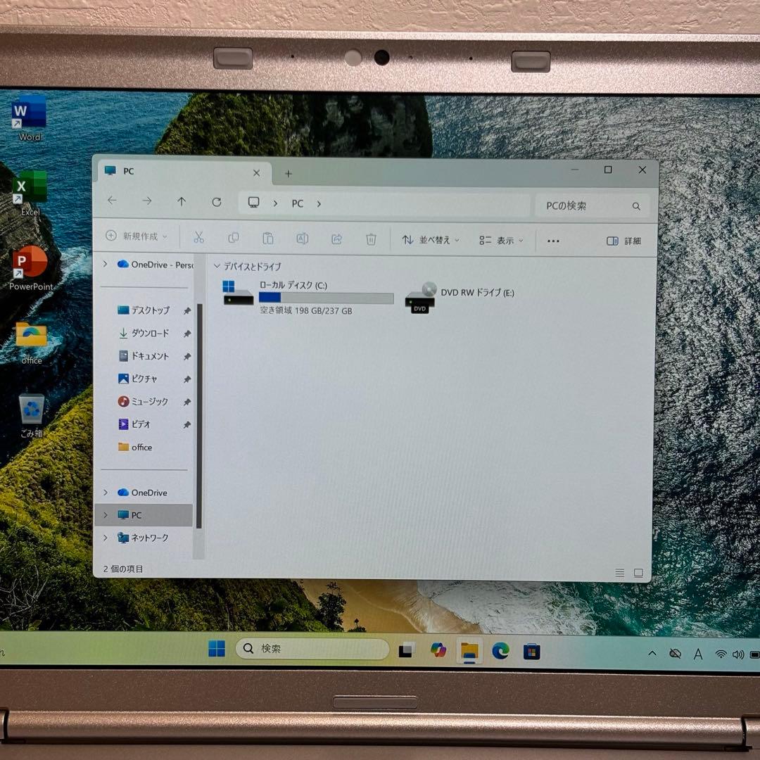 レッツノート PC Windows11 SSD DVD オフィス付き P-146
