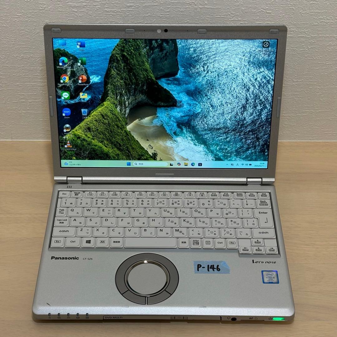 レッツノート PC Windows11 SSD DVD オフィス付き P-146