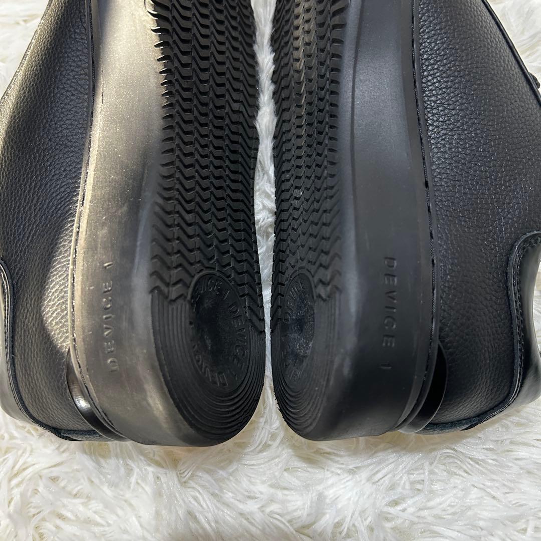 超美品✨ AOURE DEVICE1 シボ革 スニーカー希少 オールブラック