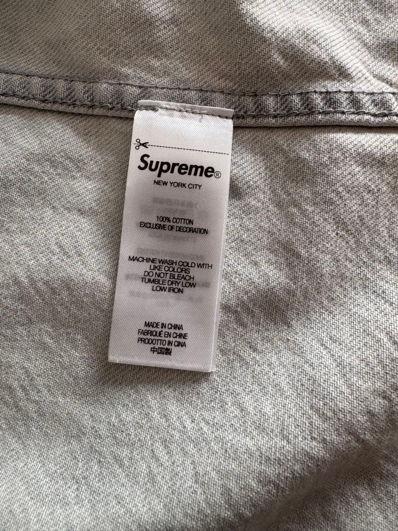 試着のみ25FW シュプリーム Supreme スモールボックスデニムシャツ M