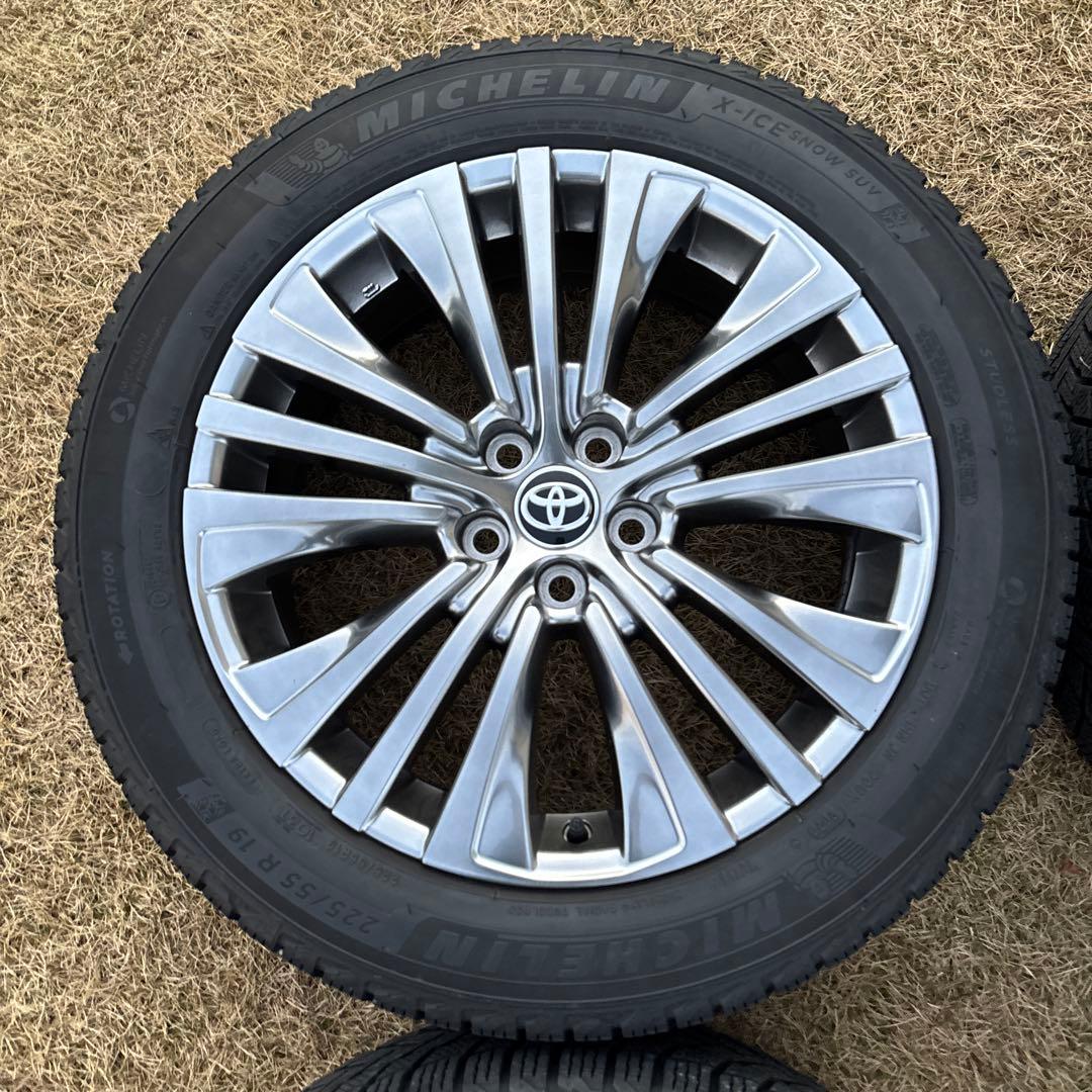80ハリアー19インチ純正ホイール ミシュランスタッドレスX-ICE 