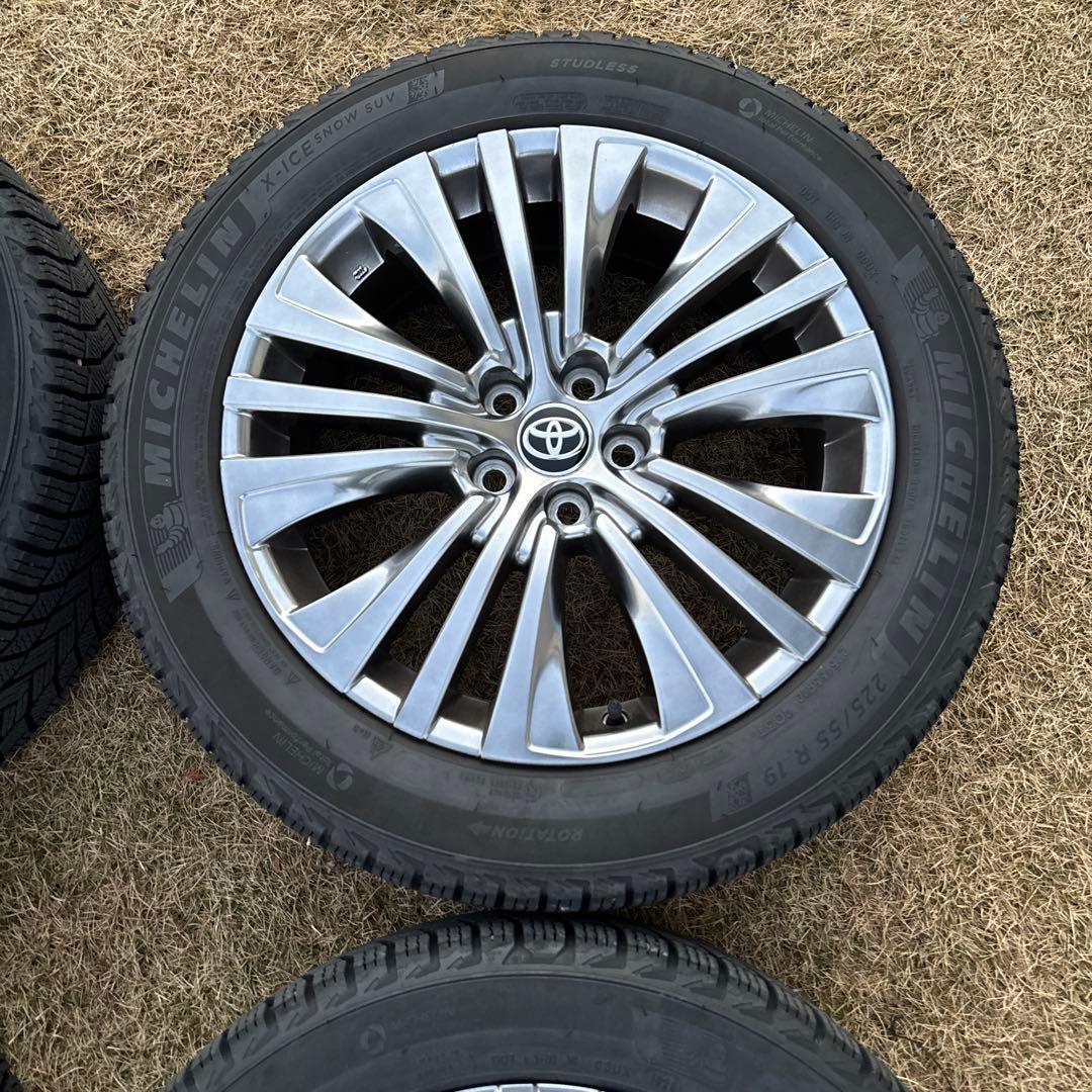 80ハリアー19インチ純正ホイール ミシュランスタッドレスX-ICE 