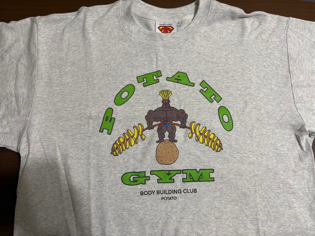 JACKPOT.MARKET ポテトジムTシャツ アッシュ　XL 美品