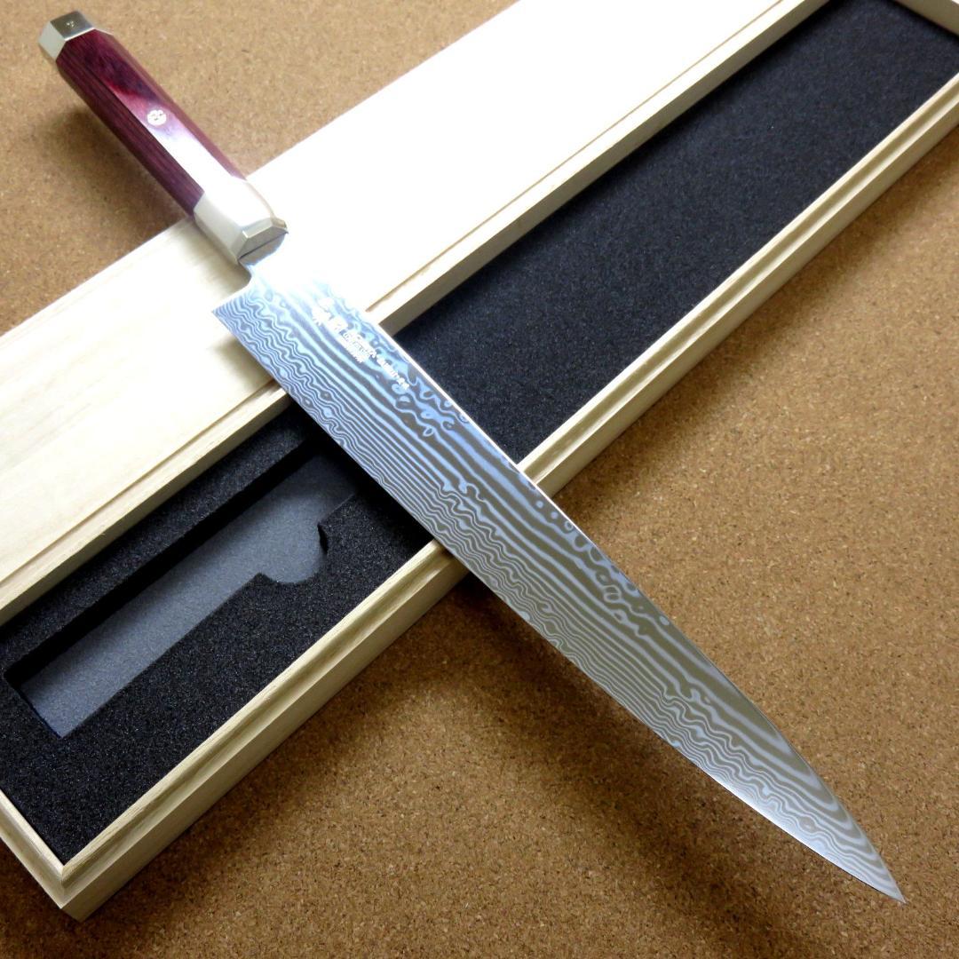 関の刃物 筋引包丁 270mm 三昧 荒波 コアレス鋼 VG-10 肉筋切 両刃