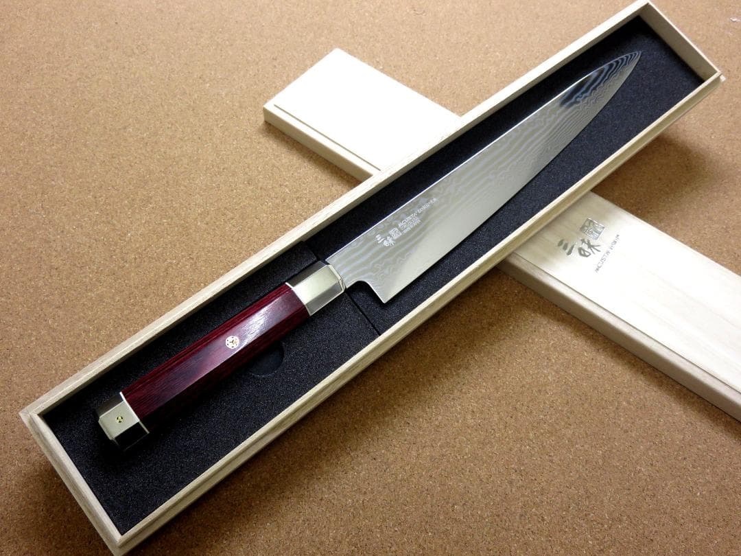 関の刃物 筋引包丁 270mm 三昧 荒波 コアレス鋼 VG-10 肉筋切 両刃