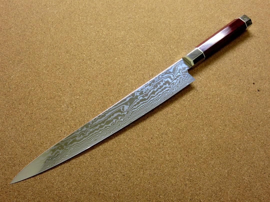 関の刃物 筋引包丁 270mm 三昧 荒波 コアレス鋼 VG-10 肉筋切 両刃