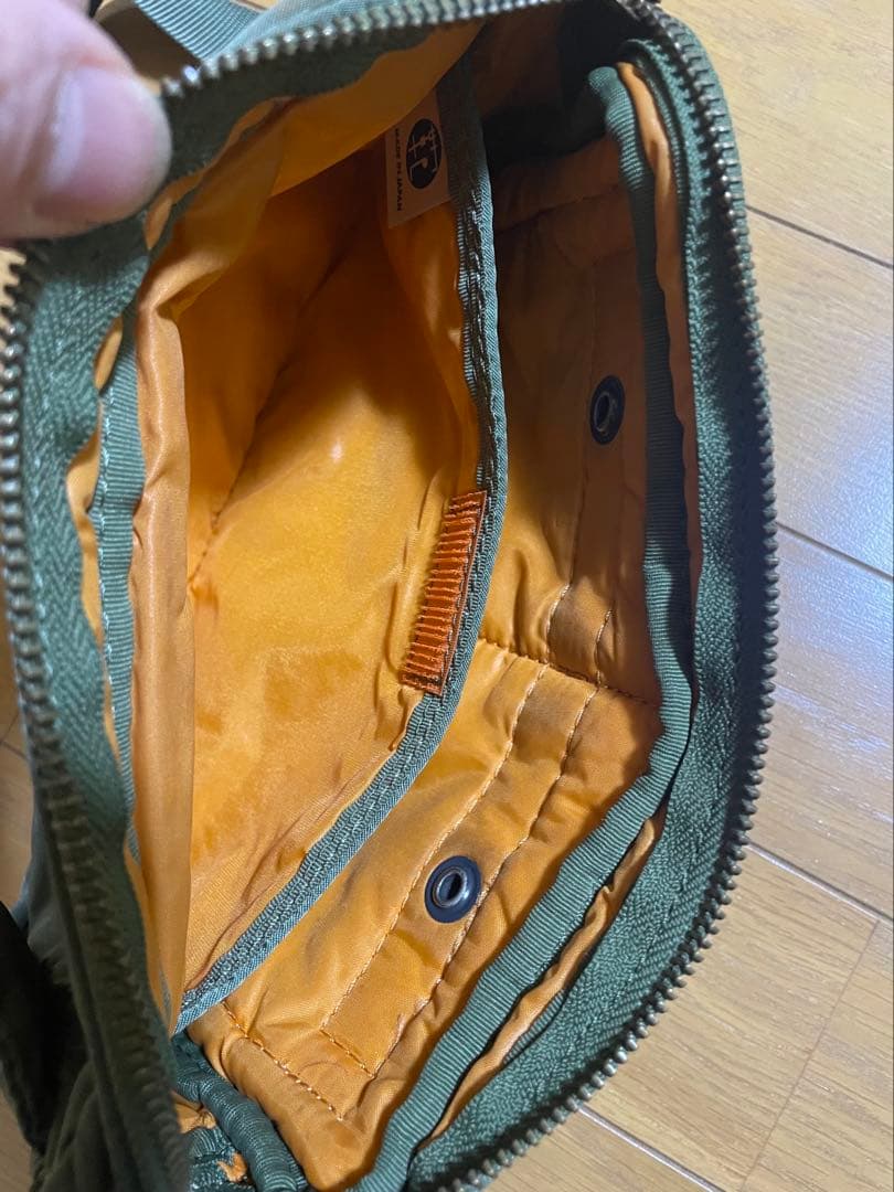 PORTER ボディバッグ セージグリーン　ナイロン製