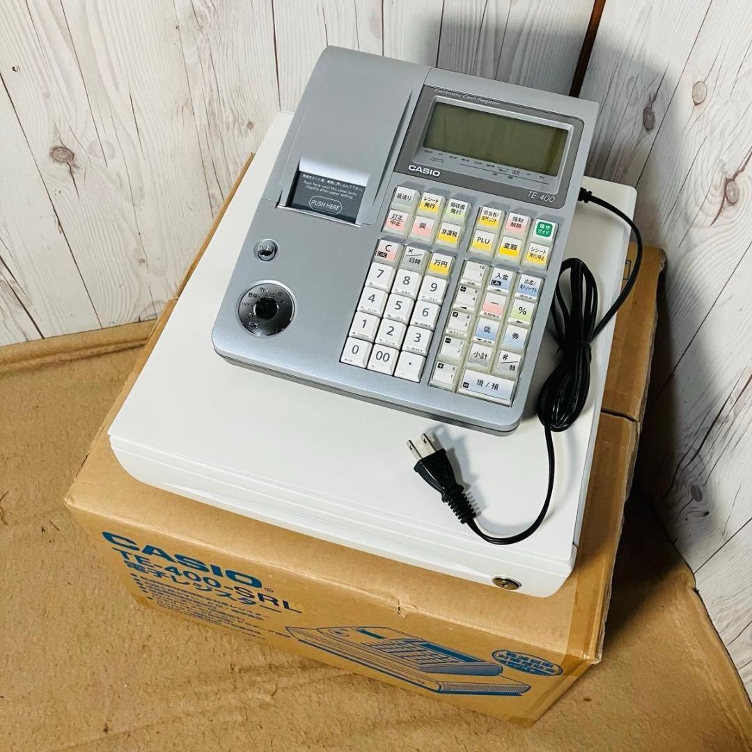【極美品】CASIO 電子レジスター TE-400-SLR カシオ 店舗用品