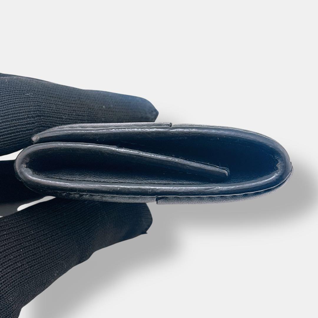美品 現行 ボッテガヴェネタ カセット ケース ブラック レザー RFID