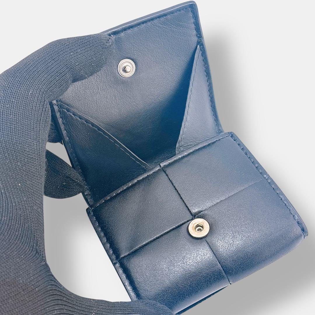 美品 現行 ボッテガヴェネタ カセット ケース ブラック レザー RFID