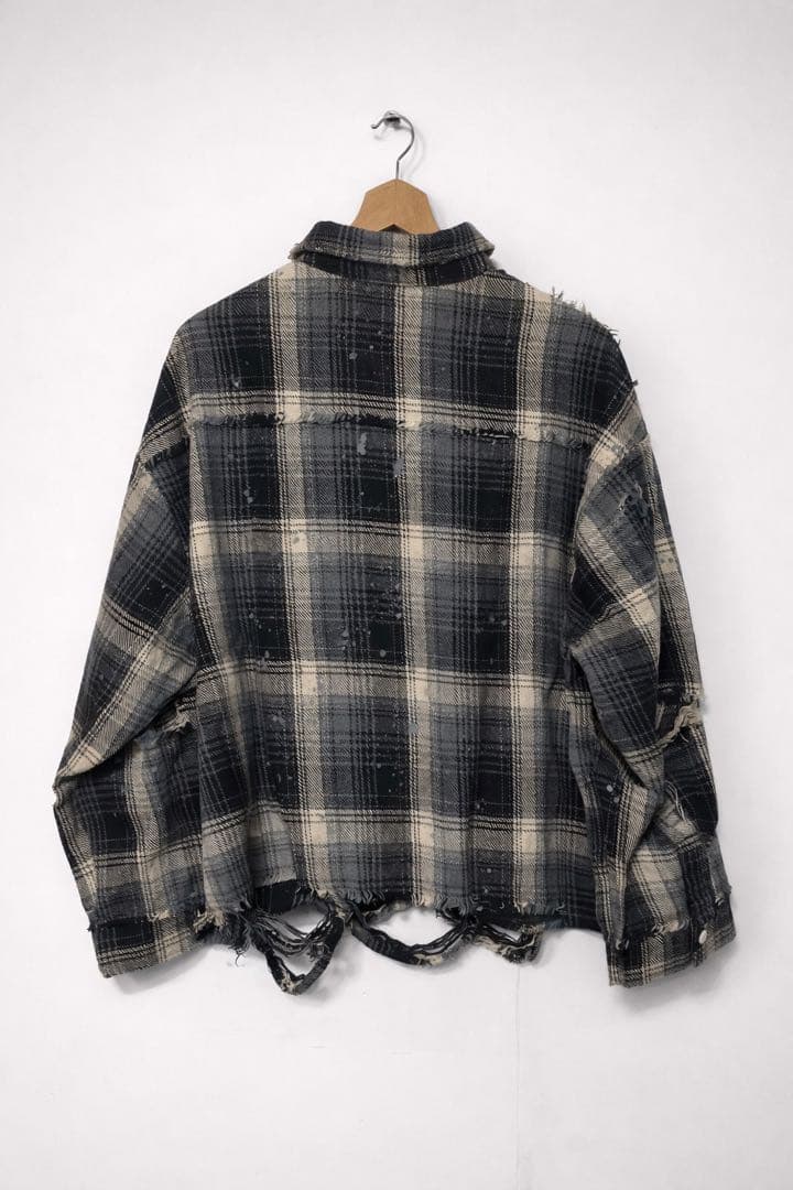 セール 公式完売 DANKE SCHON ハードダメージチェックシャツ