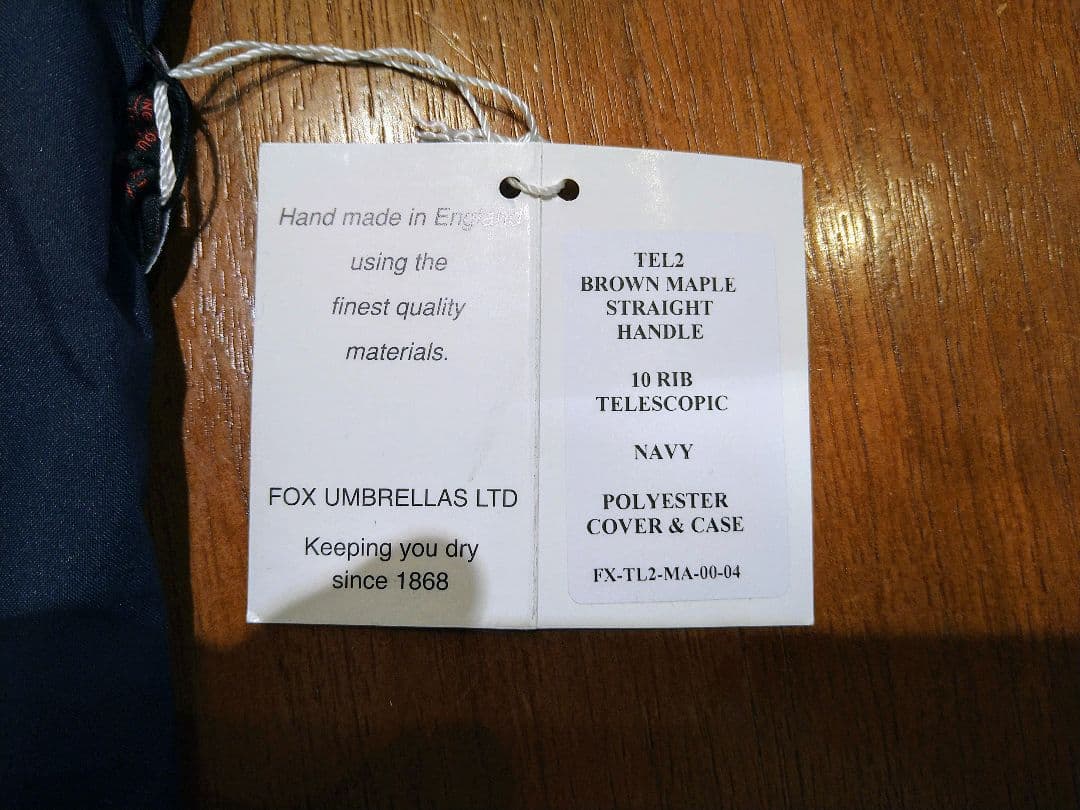 【新品】FOX UMBRELLAS / 折りたたみ傘 ネイビー 10本シャフト