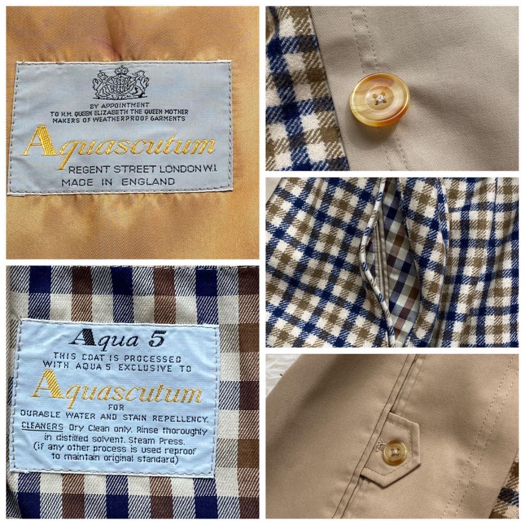 【美品】Aquascutum トレンチコート イングランド製 ライナー付き