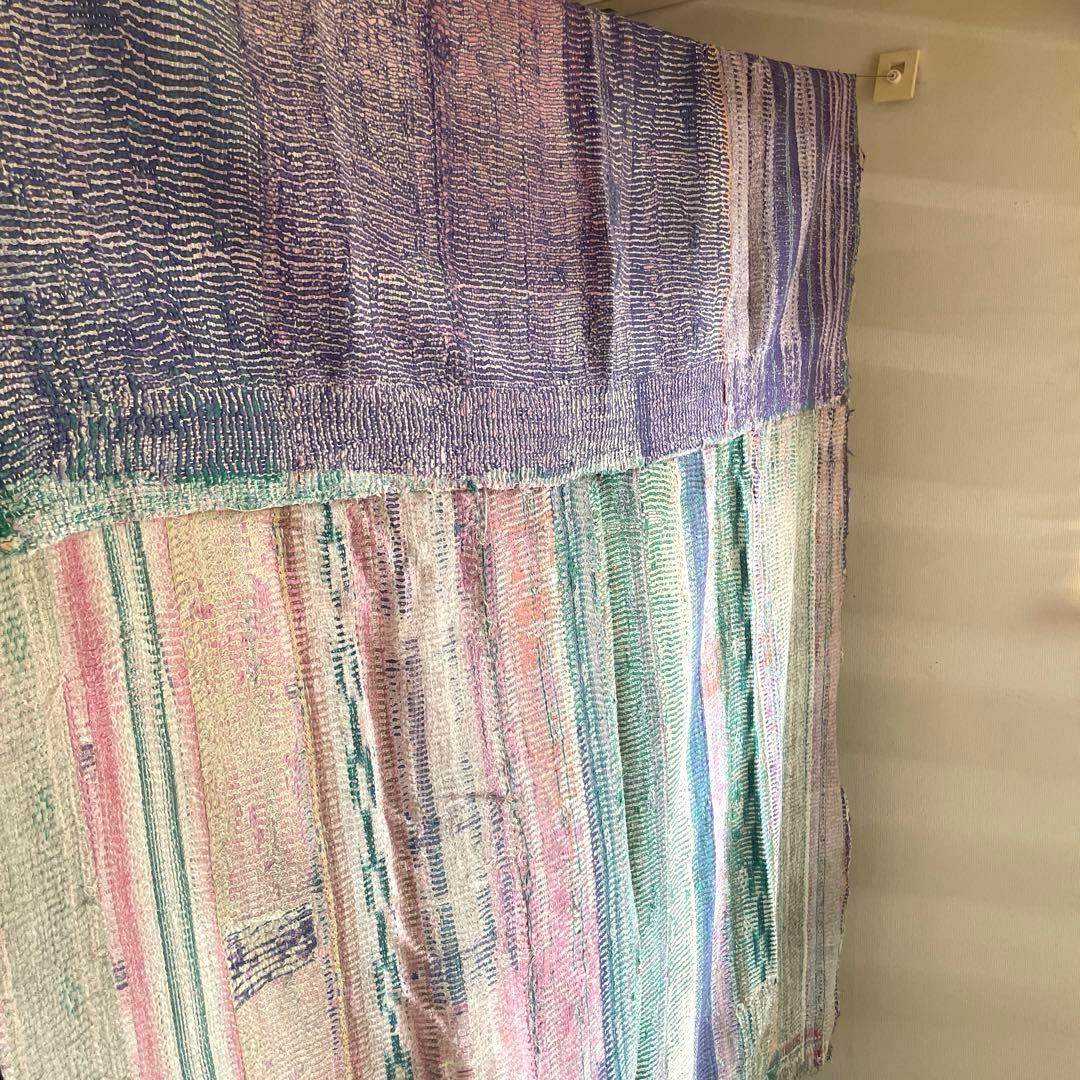 大判　138×200 インド　ヴィンテージカンタキルト　リバーシブル