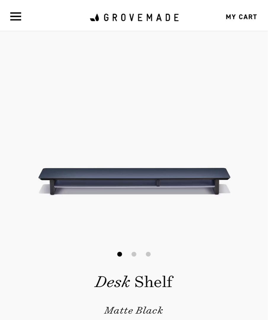 その他 Grovemade Matte Black Desk Shelf (Large)