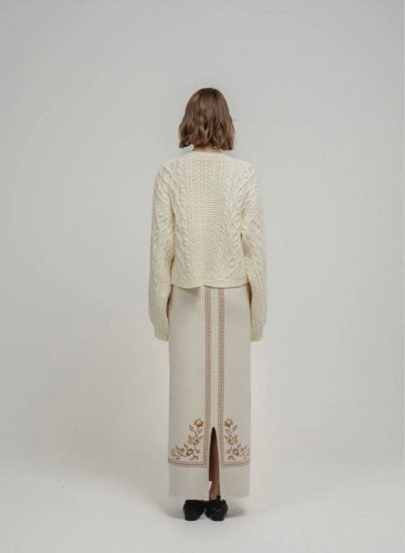 スカート Eaphi SCARF MOTIF KNIT SKIRT