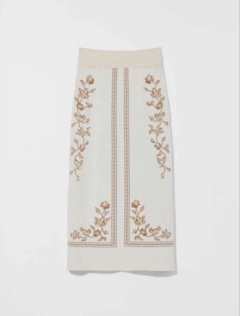 スカート Eaphi SCARF MOTIF KNIT SKIRT