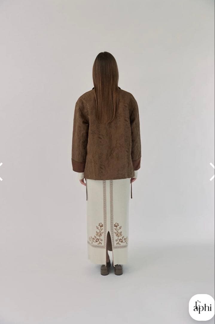 スカート Eaphi SCARF MOTIF KNIT SKIRT
