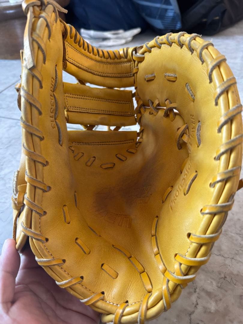 ファーストミットイエロー 軟式グローブ レザー製