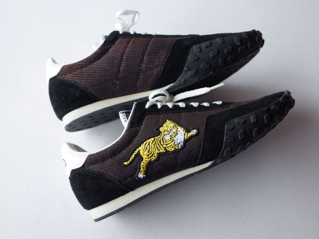KENZO ケンゾー　タイガー 虎刺繍　スニーカー ブラウン系 ラメ　約24cm