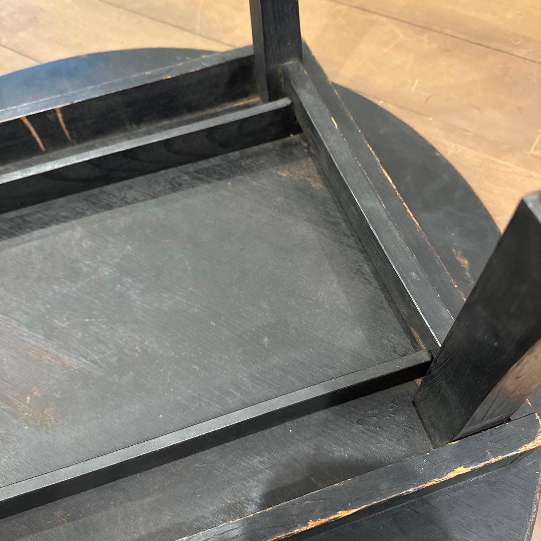 【ひの】木製ちゃぶ台 折り畳み レトロ 古家具