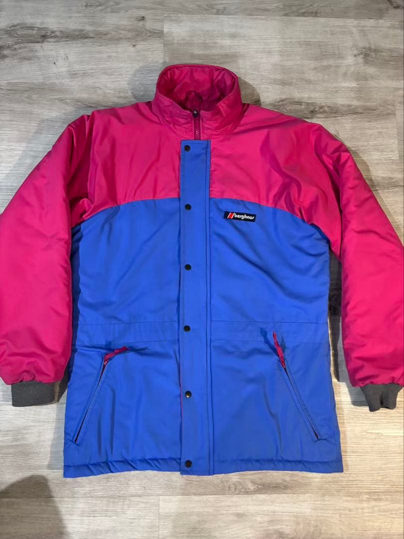 419 英国製80sberghaus 中綿ジャケット レア配色