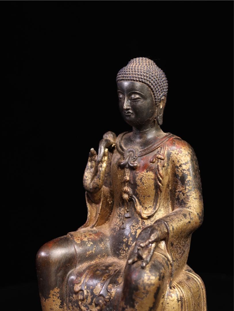 純銅　仏像「釈迦牟尼仏」