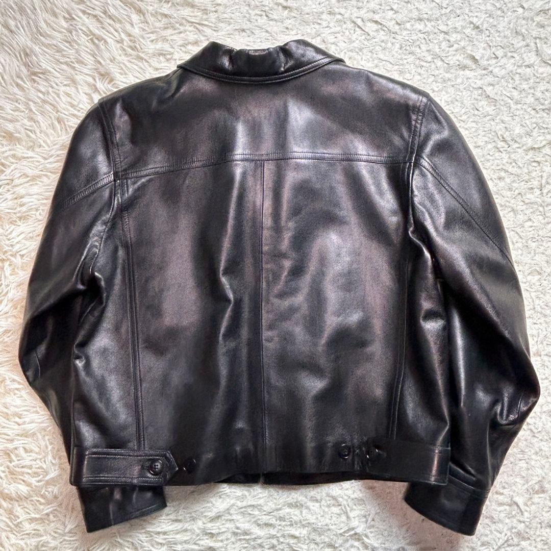 【希少】 agnes b. 90s riri 羊革 レザージャケット ブラック