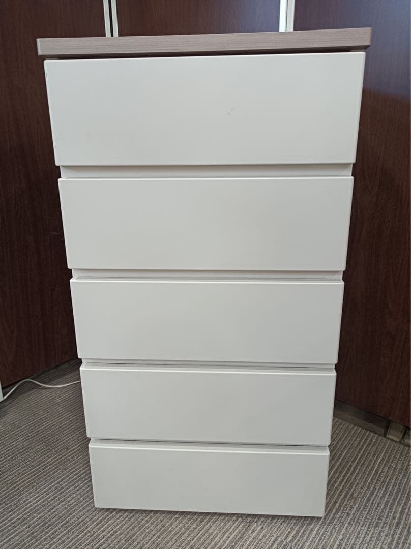 [八5239] 5段衣装ケース　プラケース