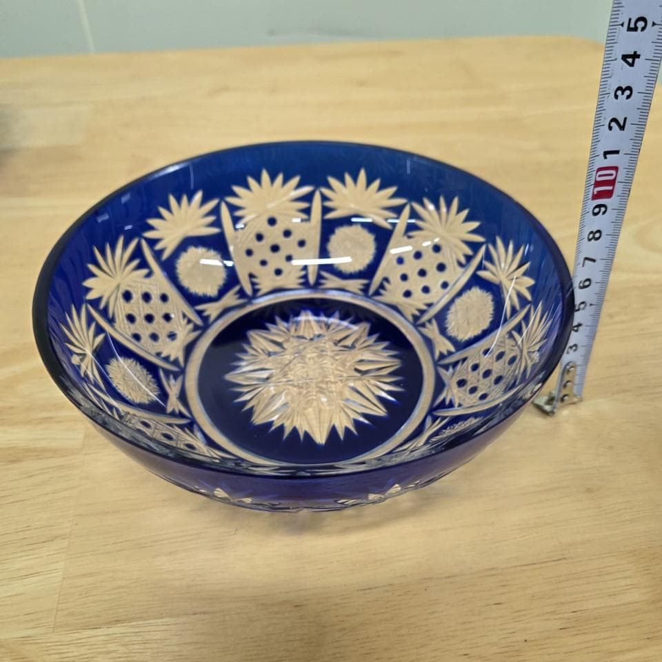 クリスタルグラス 祥風切子 ガラスボウルセット フルーツボール 6点