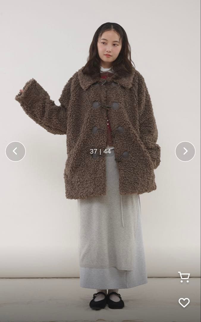 MUHET/プードルシャギーダッフルコート