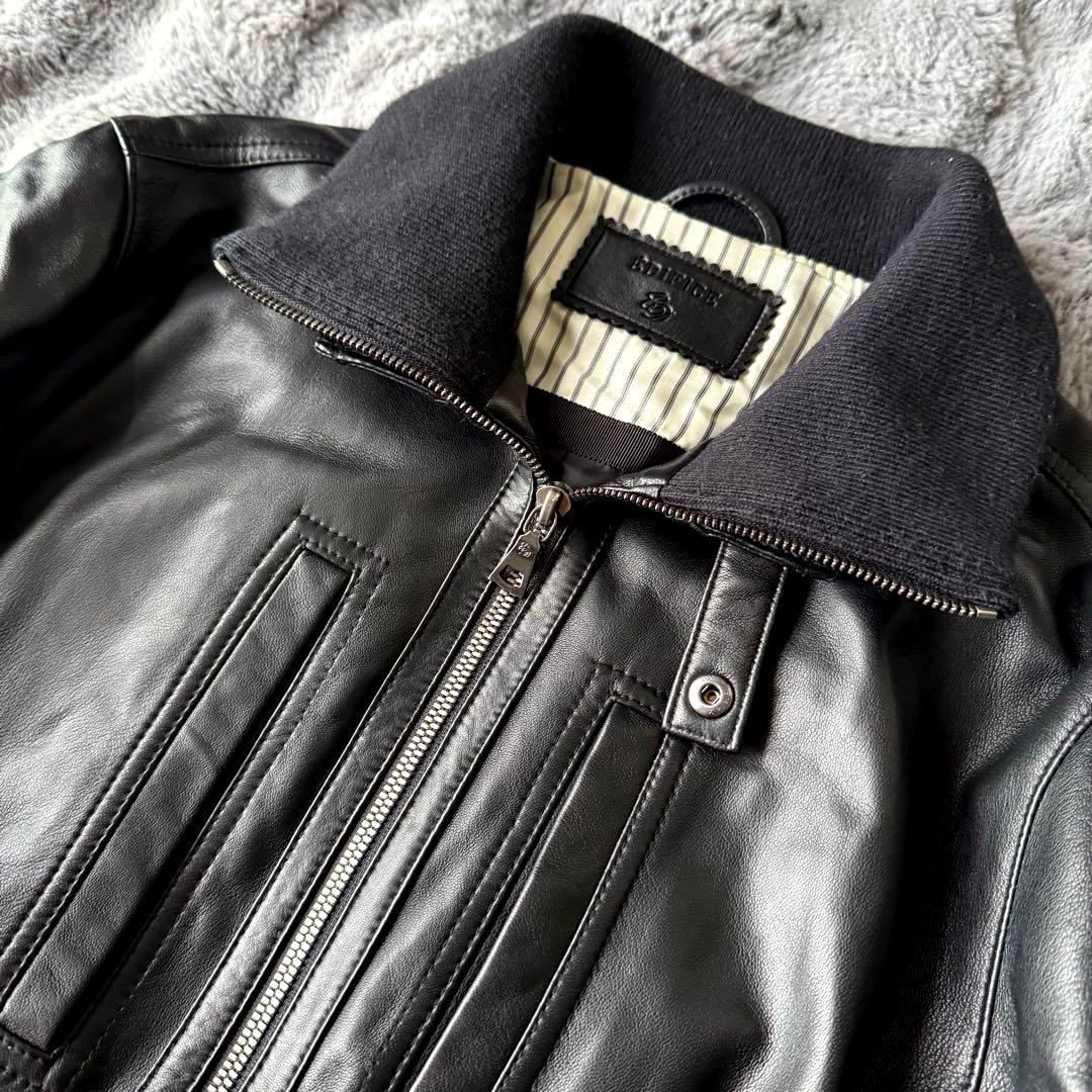 ÉDIFICE ブラックレザー ジャケットA-2 シープレザー ブルゾン 羊革