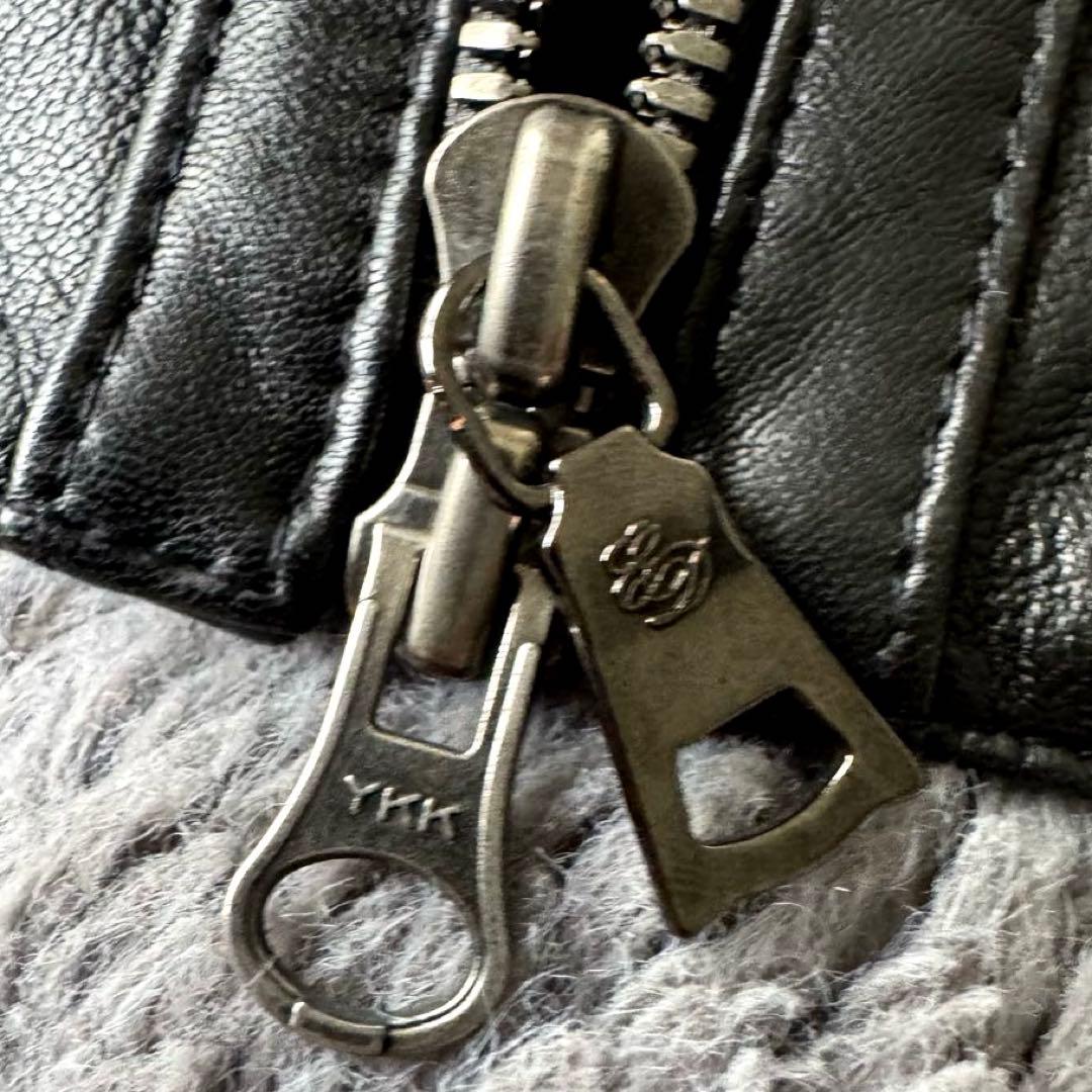 ÉDIFICE ブラックレザー ジャケットA-2 シープレザー ブルゾン 羊革