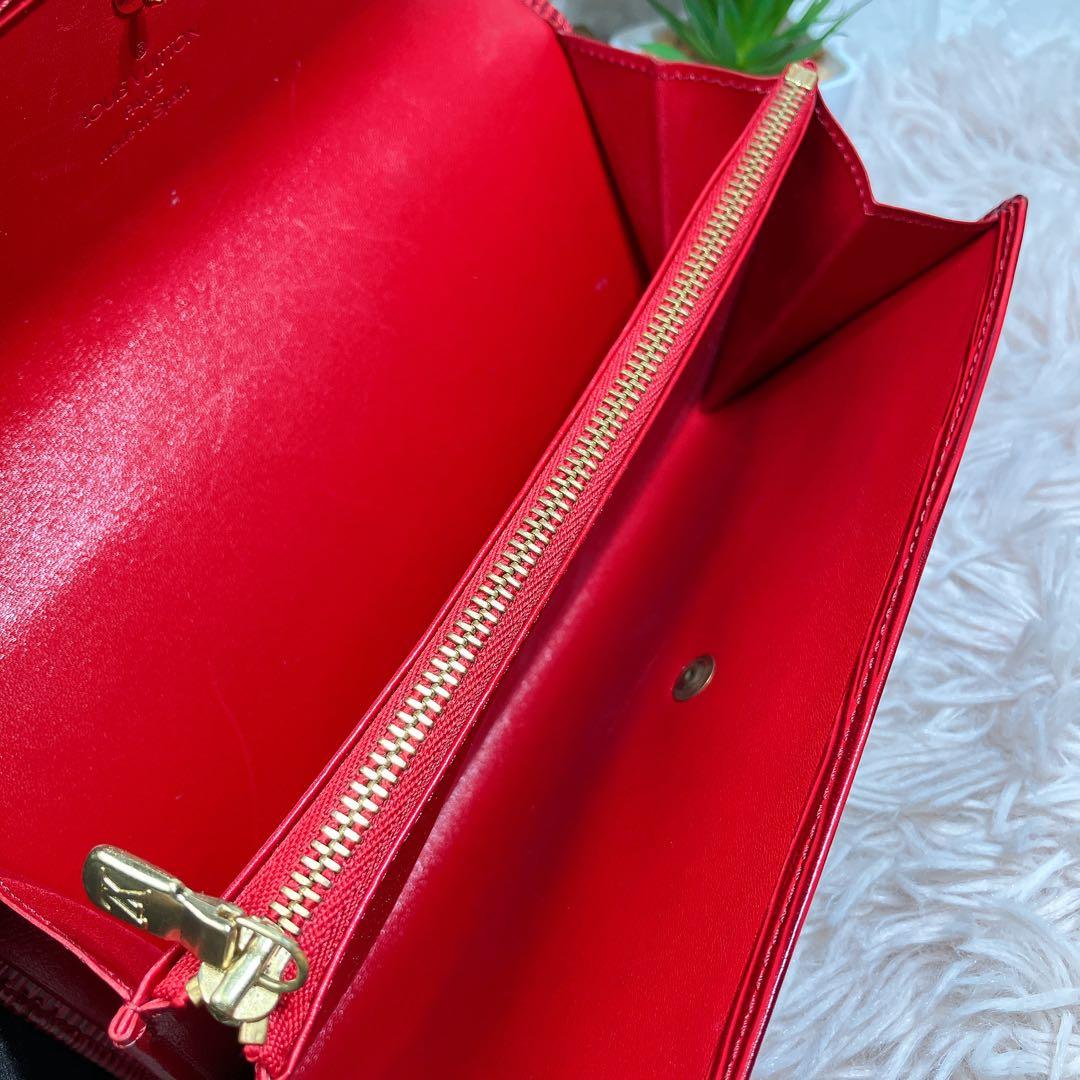 極美品 ルイヴィトン エピ ポシェット ポルトモネ クレディ 長財布 レッド