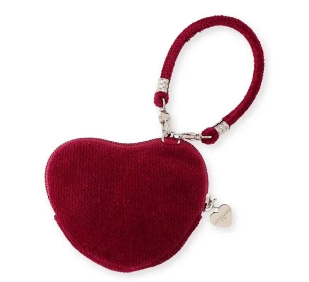 FEILER ラブラリーハート ハート型ポーチ ポーチ フェイラー　レッド